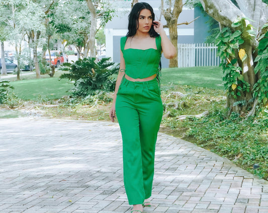 Ava Green Pants
